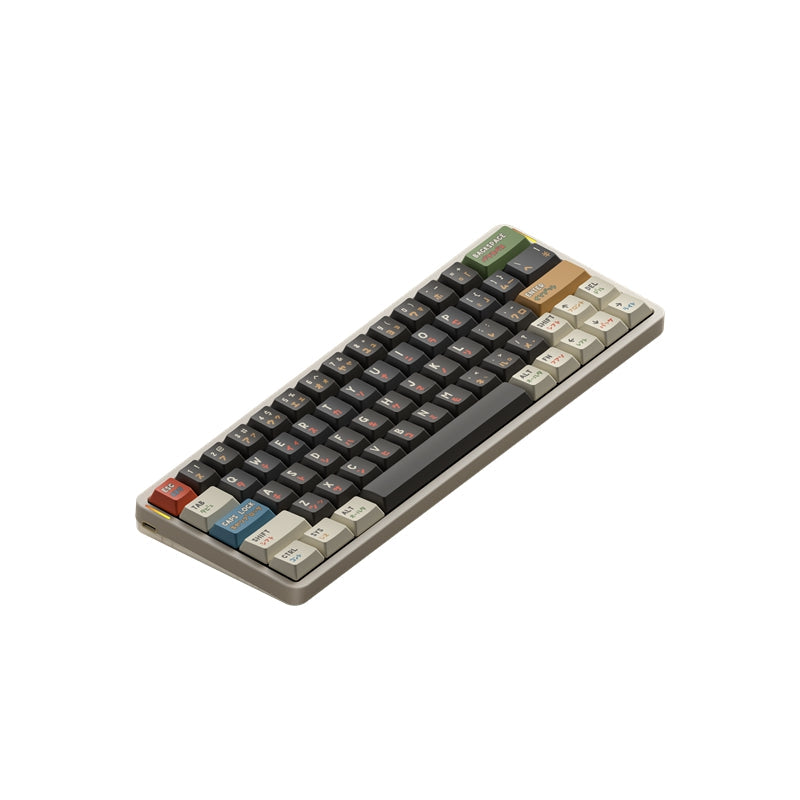 Keytok BERRY Low-Profile Black Classic Godzilla Keycaps 173pcs / Set