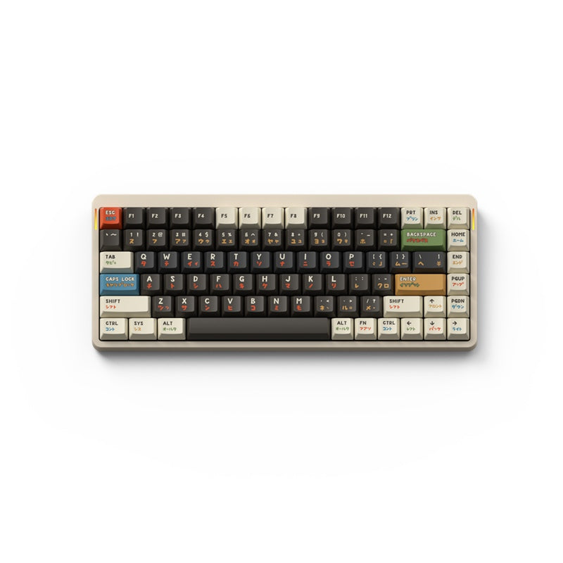 Keytok BERRY Low-Profile Black Classic Godzilla Keycaps 173pcs / Set