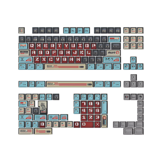 Keytok KOL Mecha Godzilla Dye-Sub PBT Keycaps 157pcs / Set