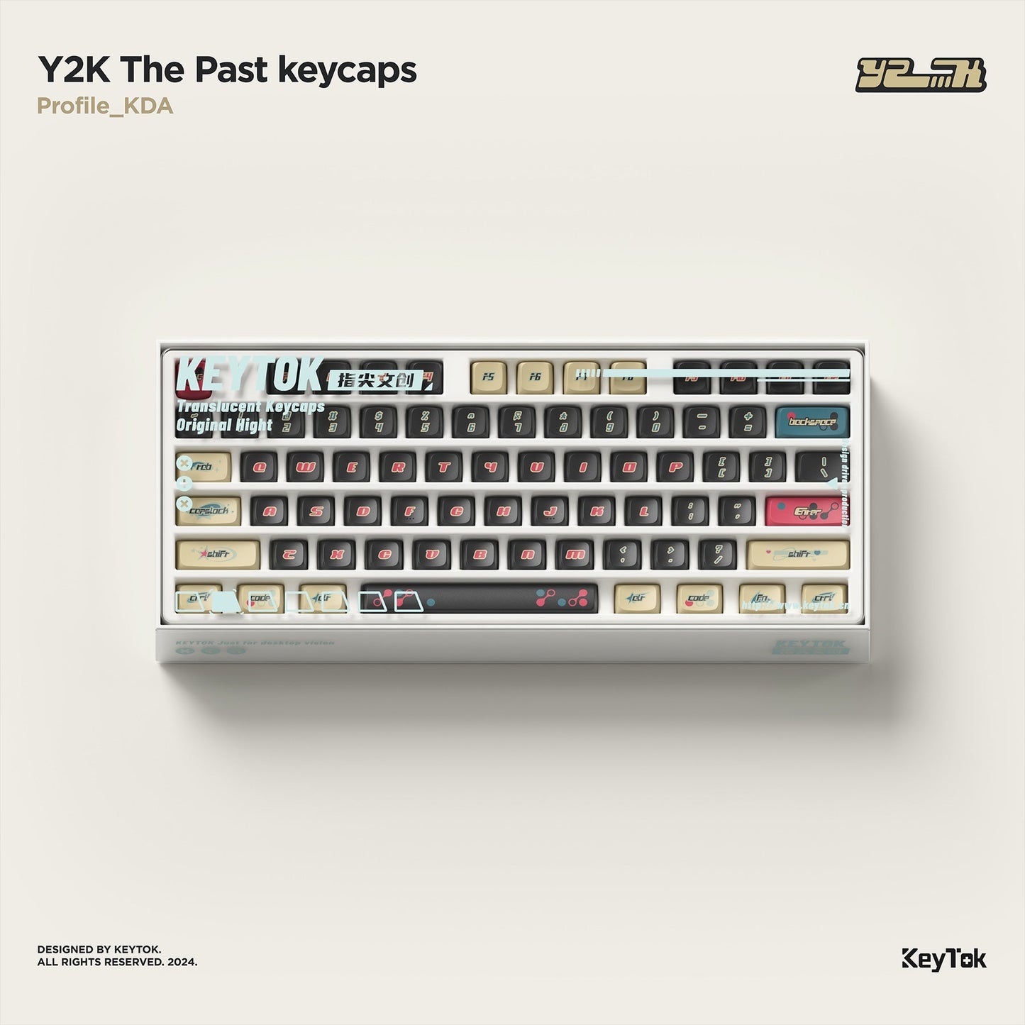 NuPhy x Keytok KDA Y2K Dye-Sub PBT Keycaps