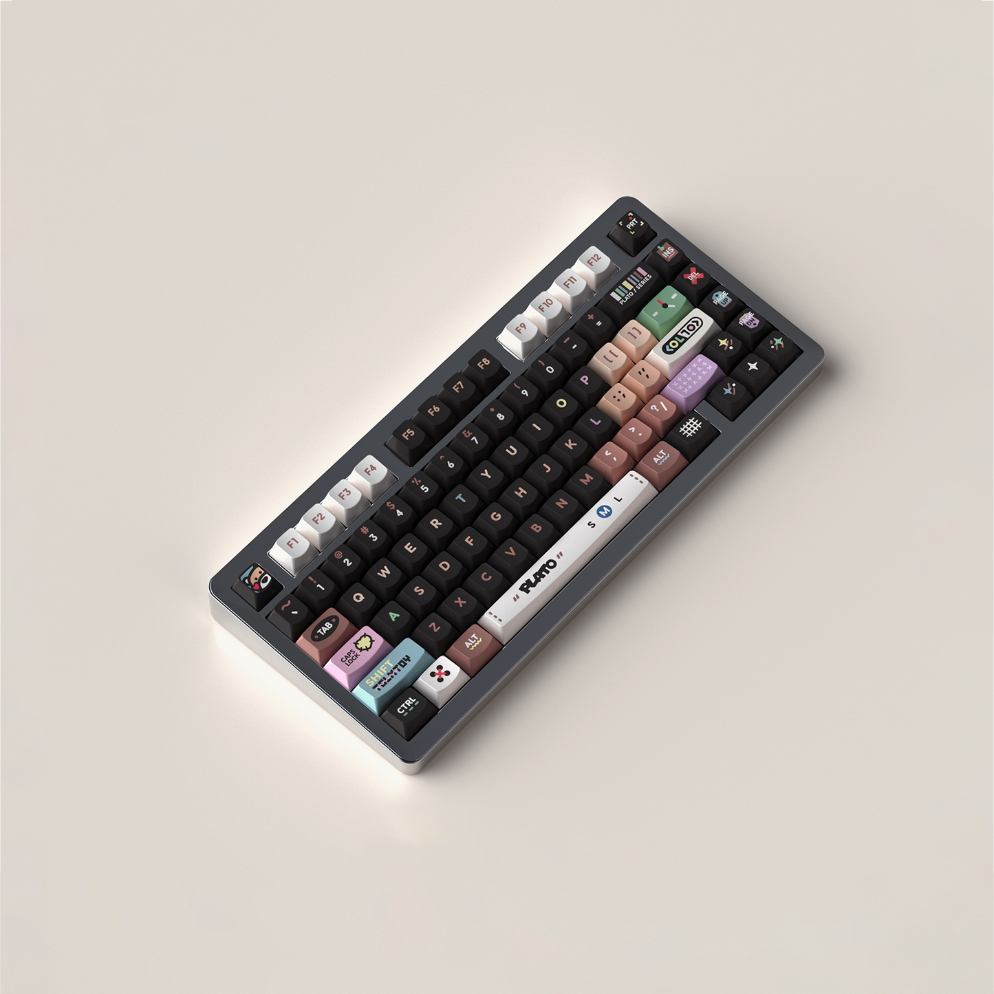 Keytok PLATO Smile Profile Dye-Sub PBT Keyaps 158pcs/set