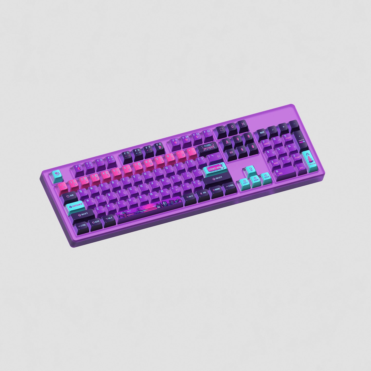 Keytok KOL Pixel Dye-Sub PBT Keycaps 121pcs / Set