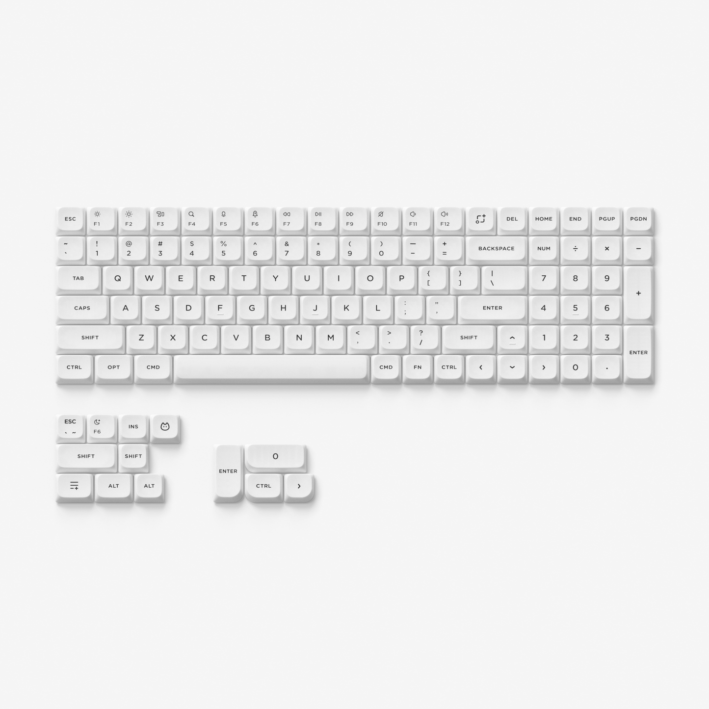 Nuphy Low-Profile nSA Double-shot PBT Keycaps - 113 Keys