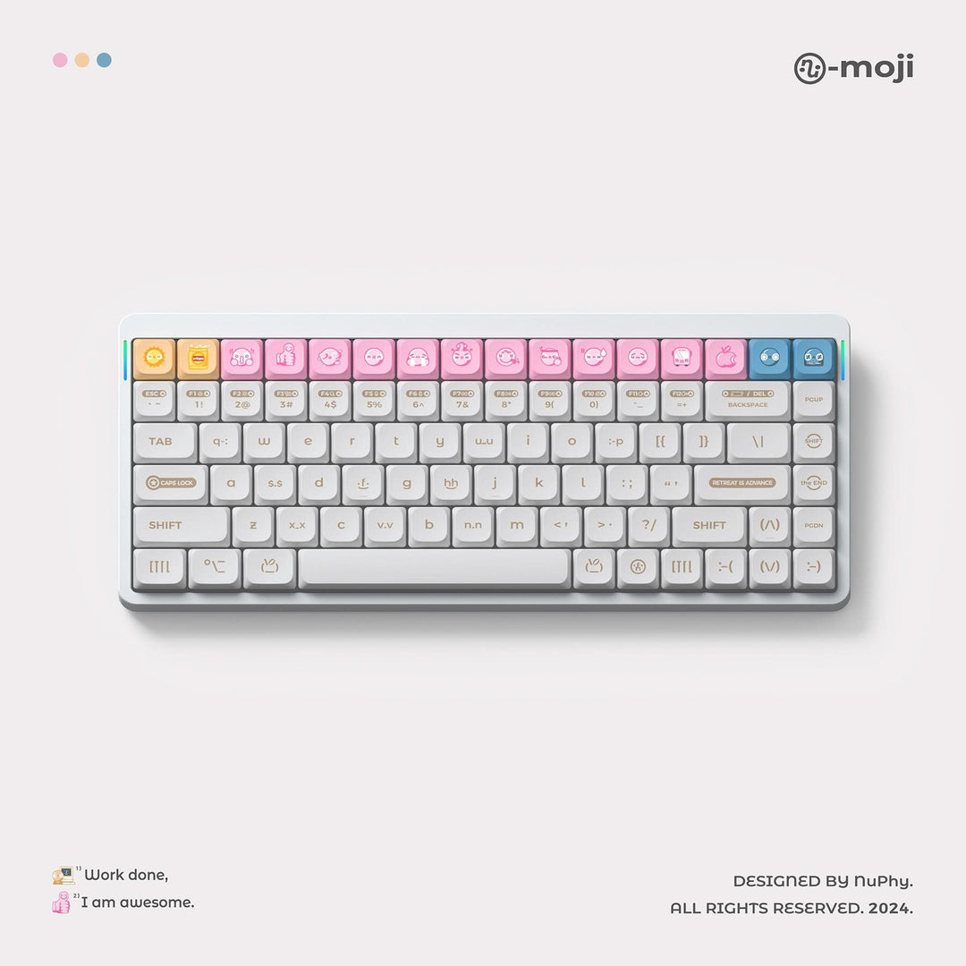 Nuphy Low-Profile Numoji nSA Dye-Sub PBT Keycaps (149 Keys) | Premium ...