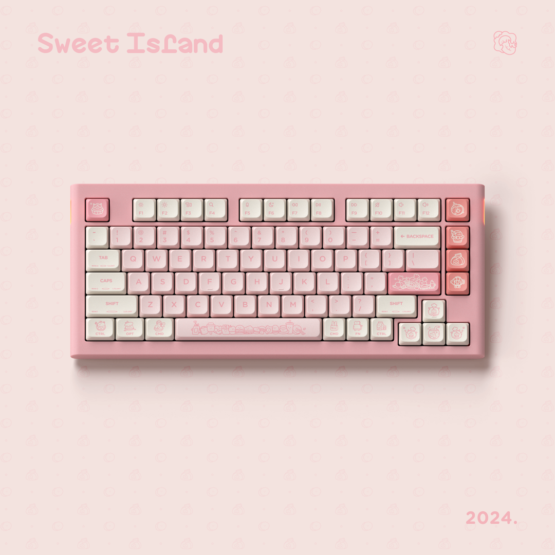 Nuphy Low-Profile Sweet Island nSA Dye-Sub PBT Keycaps (159 Keys ...