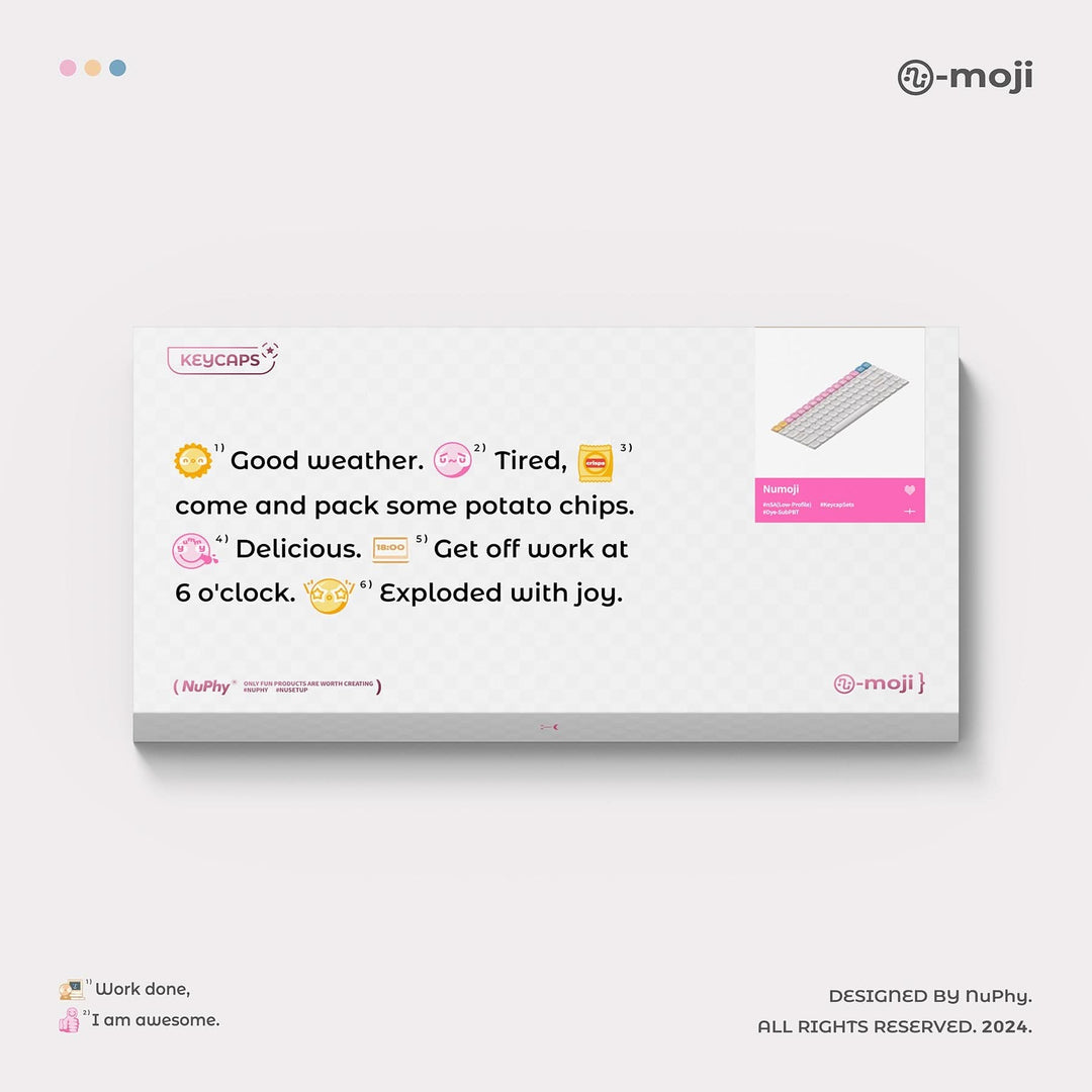 Nuphy Low-Profile Numoji nSA Dye-Sub PBT Keycaps (149 Keys) | Premium ...