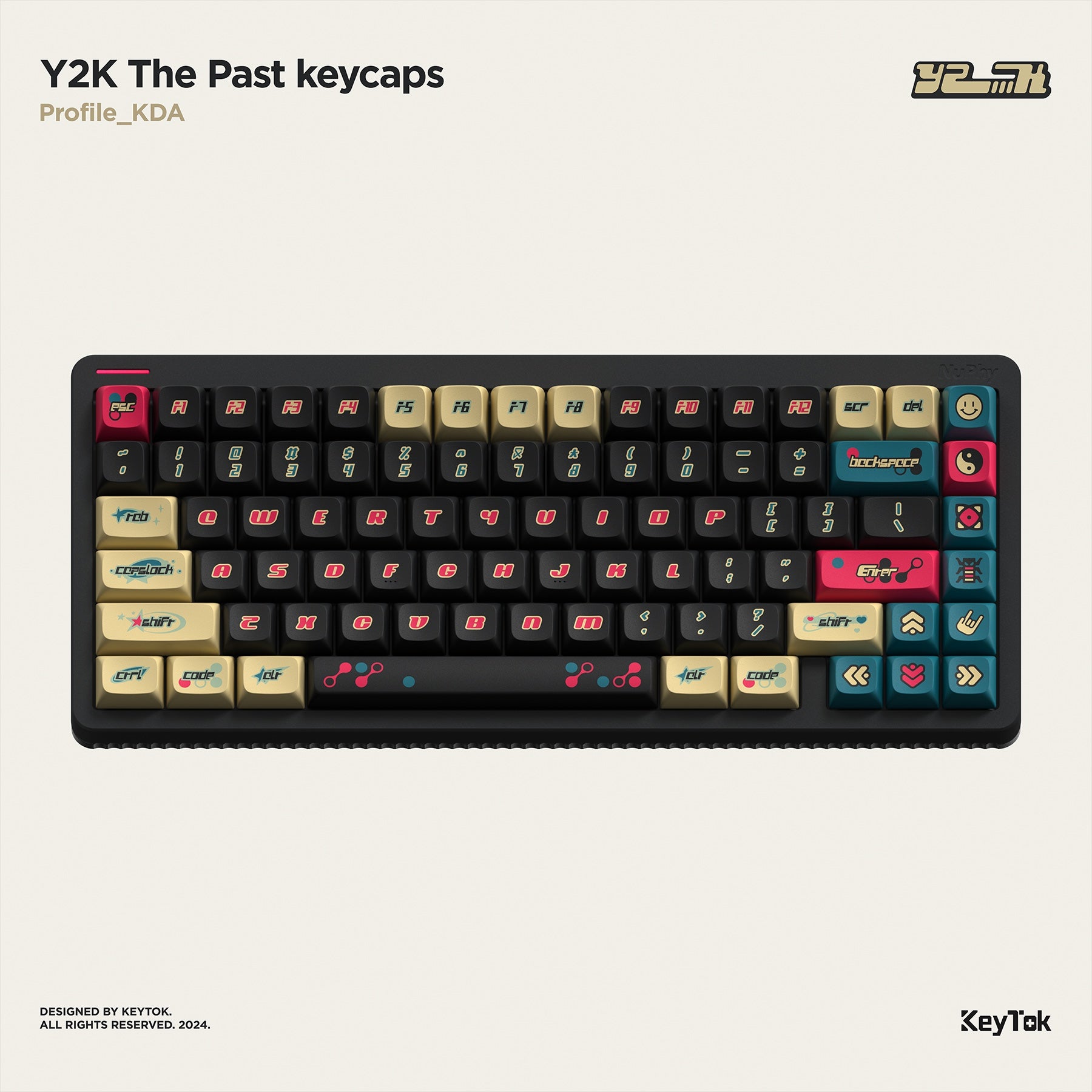 Keytek Ink NuPhy x Keytok KDA Y2K Dye-Sub PBT Keycaps – Nuphy Australia