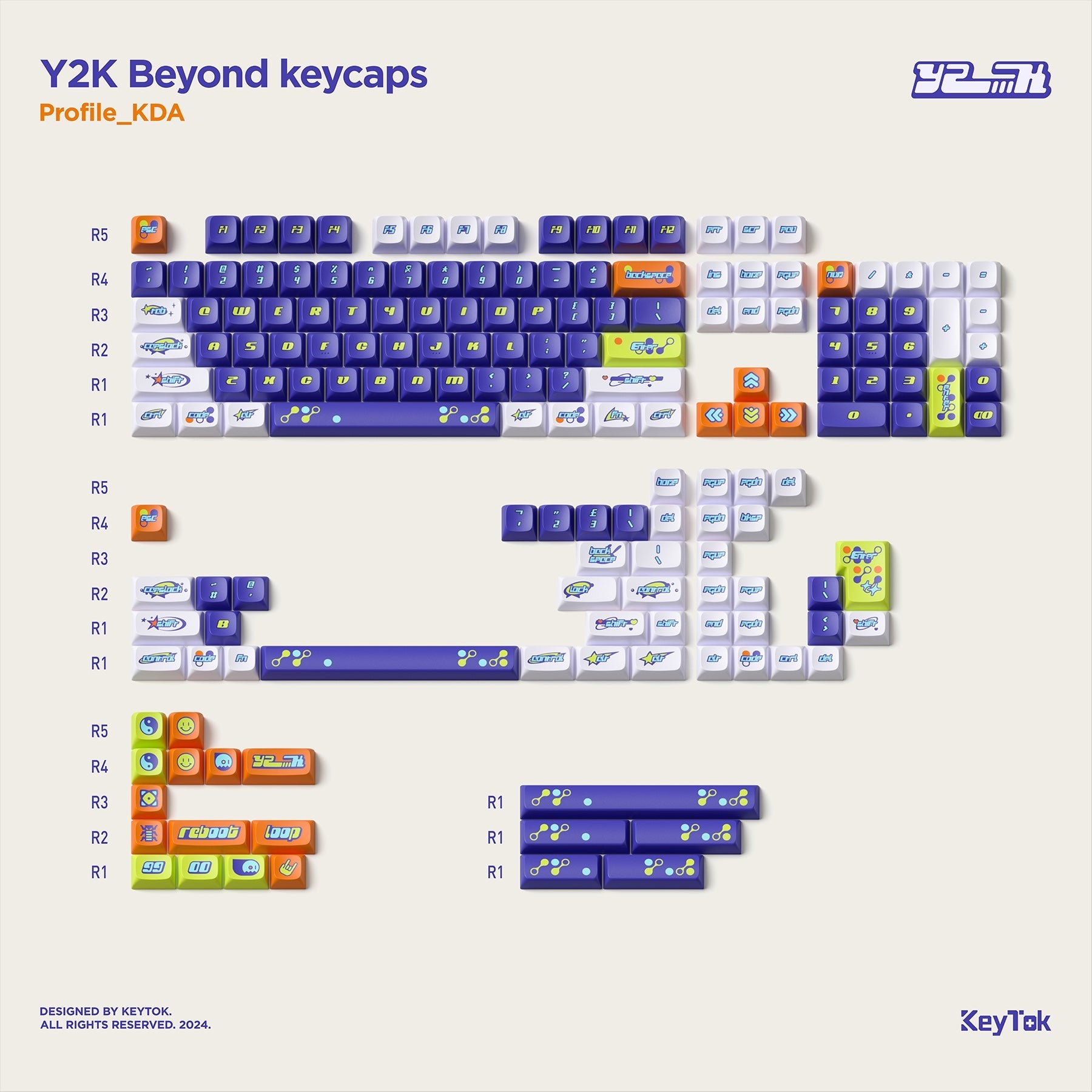 Keytek Ink NuPhy x Keytok KDA Y2K Dye-Sub PBT Keycaps – Nuphy Australia