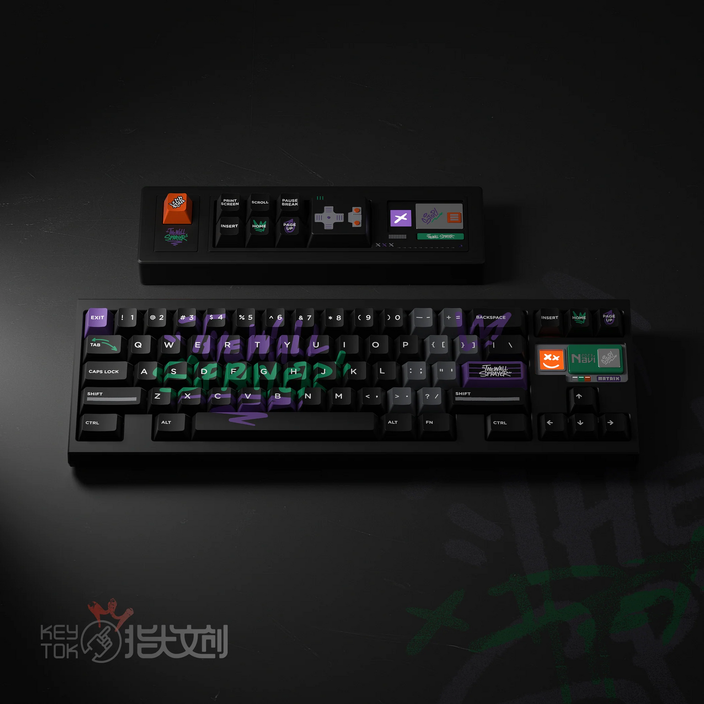 Keytok BLOCK X Cherry Profile Dye-Sub PBT Keycaps 185pcs /sets