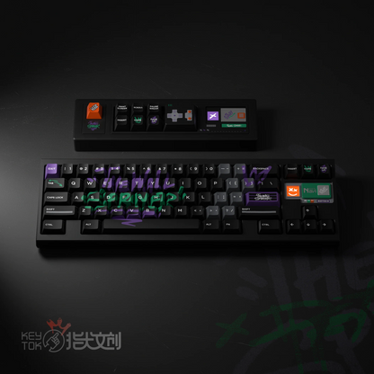 Keytok BLOCK X Cherry Profile Dye-Sub PBT Keycaps 185pcs /sets